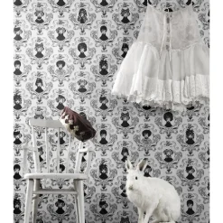 Tapetti Studio Lisa Bengtsson Tillsammans, non-woven, eläinkuosi, mustavalkoinen