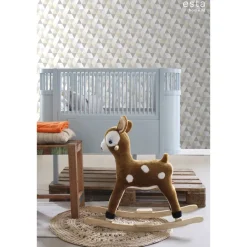 Tapetti Triangles 128707, graafinen/geometrinen, moderni, harmaa, beige, valkoinen