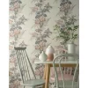 Tapetti 1838 Wallcoverings Aurora, vintage, vaaleanpunainen