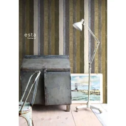 Tapetti Wooden Boards 138253, puujäljitelmä, ruskea/khaki