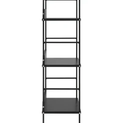 3-tasoinen kirjahylly, musta, 60x27,6x90,5 cm, lastulevy