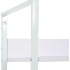 4-tasoinen kirjahylly valkoinen 60x27,6x124,5 cm lastulevy