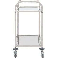 2-tasoinen tarjoiluvaunu 87x45x83,5 cm ruostumaton teräs