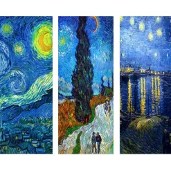 Taulusetti Linento Van Gogh - Tähtiyöt, sininen