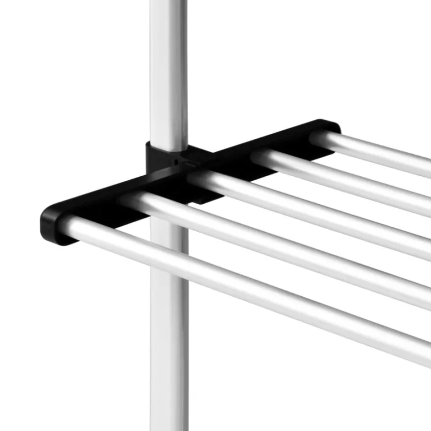 Teleskooppinen vaatekaappijärjestelmä hyllyillä alumiini, 70cm