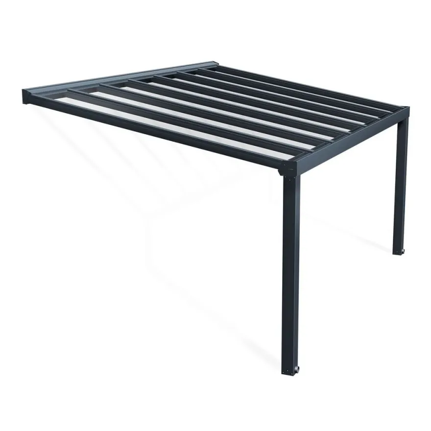 Terassikatos Palram-Canopia Stockholm Premium, 3.4x5.2m, harmaa/kirkas