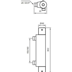 Termostaattihana Tapwell Evo EVM168, Copper