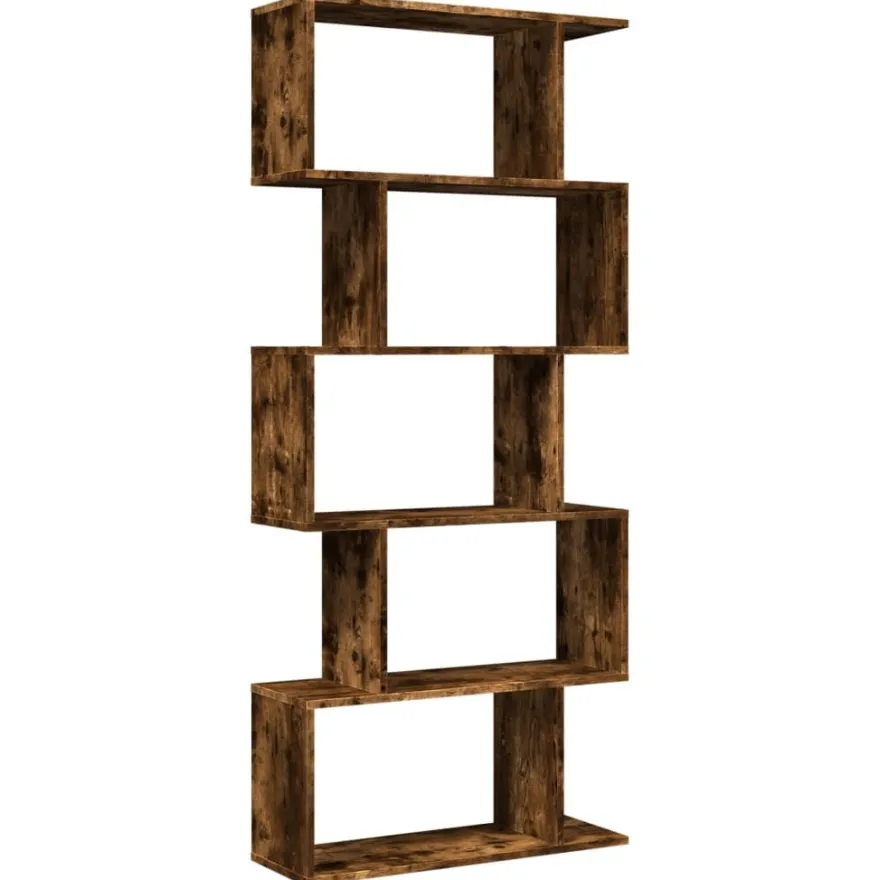 Tilanjakaja 5 tasoa savutammi 70x24x161 cm tekninen puu (58097)