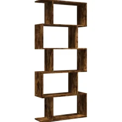 Tilanjakaja 5 tasoa savutammi 70x24x161 cm tekninen puu (58097)