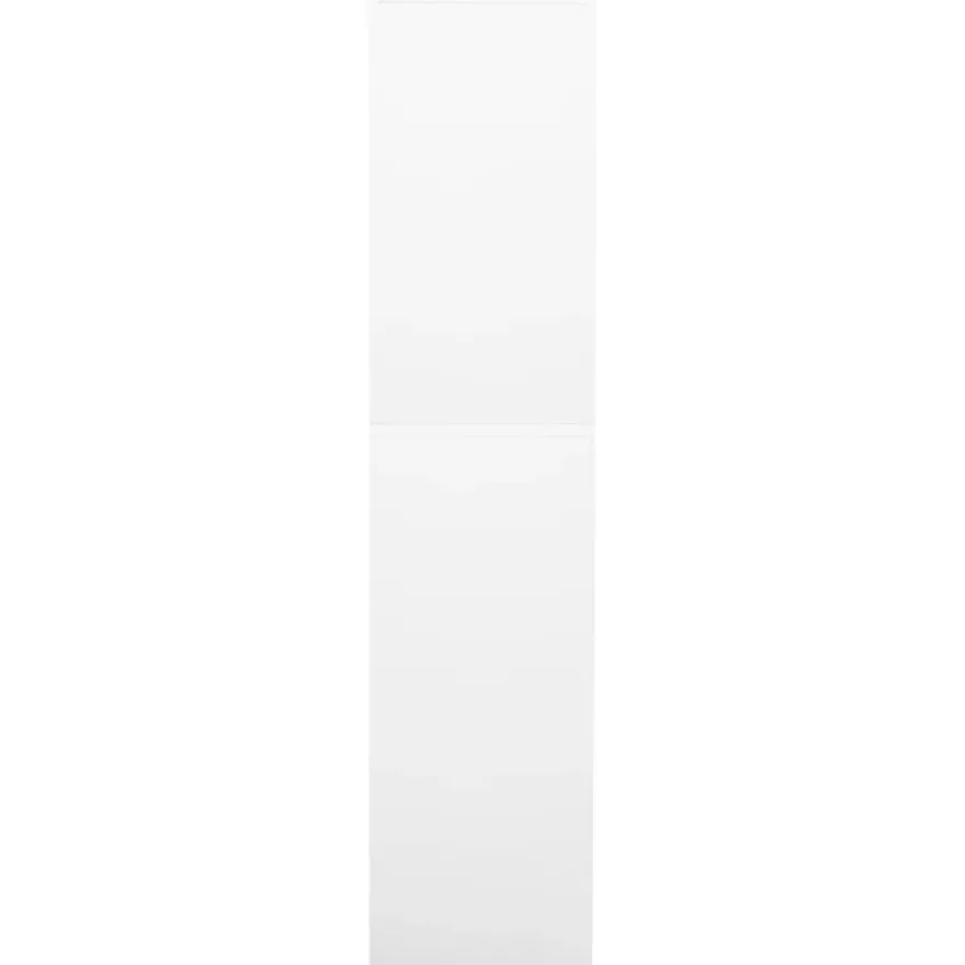 Toimistokaappi valkoinen 90x40x180 cm teräs ja karkaistu lasi (36421)