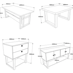 Toimistokalustesetti Linento Furniture Mn12-Ba, ruskea