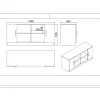 Toimistokalustesetti Linento Furniture Vo17-Ba, ruskea