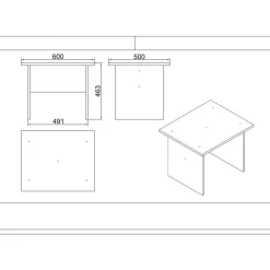 Toimistokalustesetti Linento Furniture Vo17-Ba, ruskea