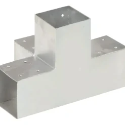 Tolppaliitin, X-muoto, galvanoitu metalli, 91x91mm