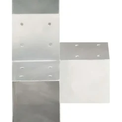 Tolppaliitin, Y-muoto, galvanoitu metalli, 91x91mm