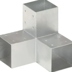Tolppaliitin, Y-muoto, galvanoitu metalli, 91x91mm