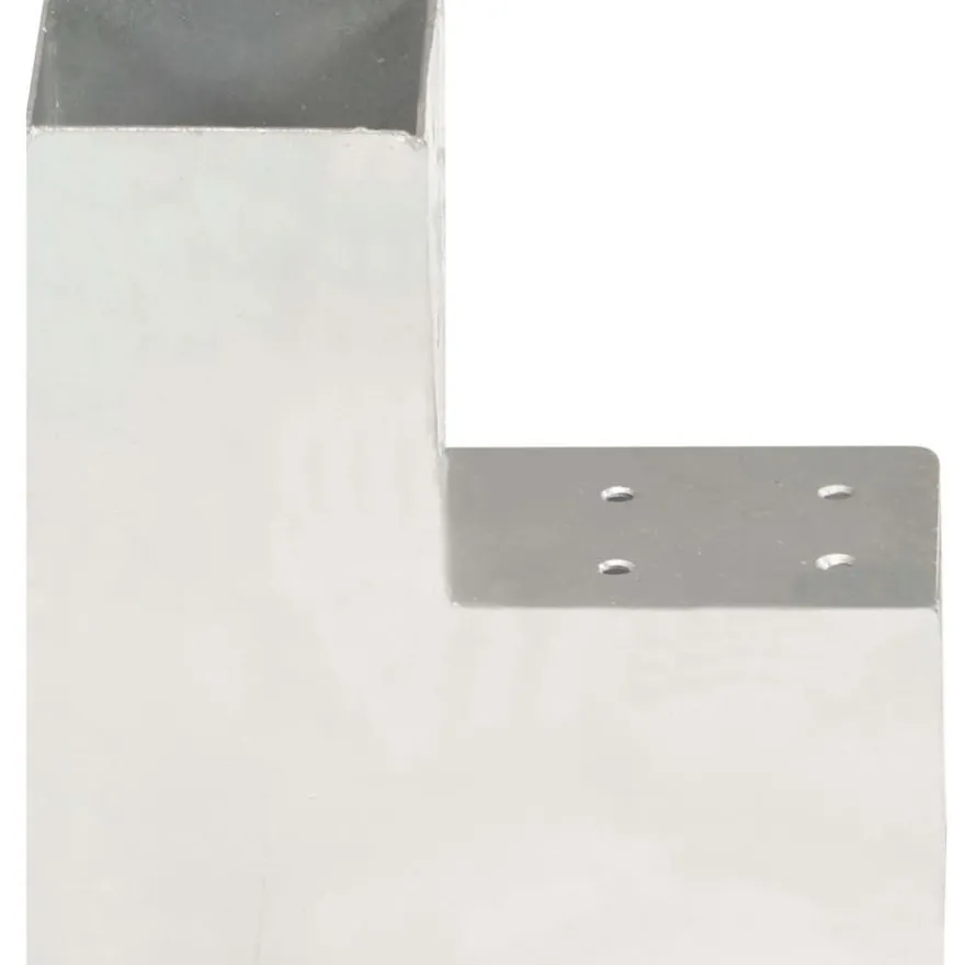 Tolppaliittimet 4kpl, L-muoto, galvanoitu metalli, 81x81mm