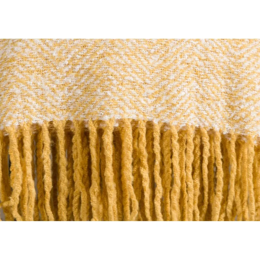 Torkkupeitto Venture Home Toby, 130x170cm, keltainen