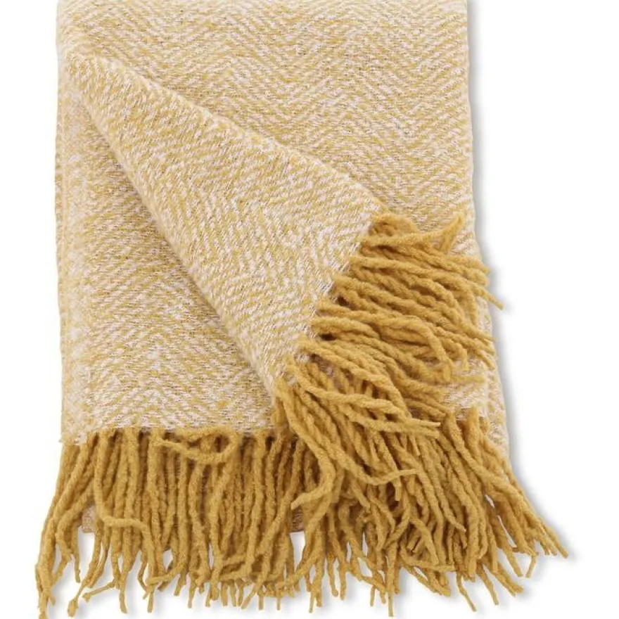 Torkkupeitto Venture Home Toby, 130x170cm, keltainen