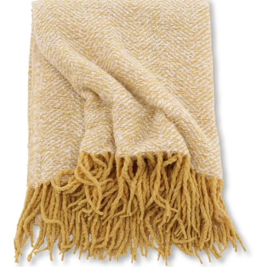 Torkkupeitto Venture Home Toby, 130x170cm, keltainen