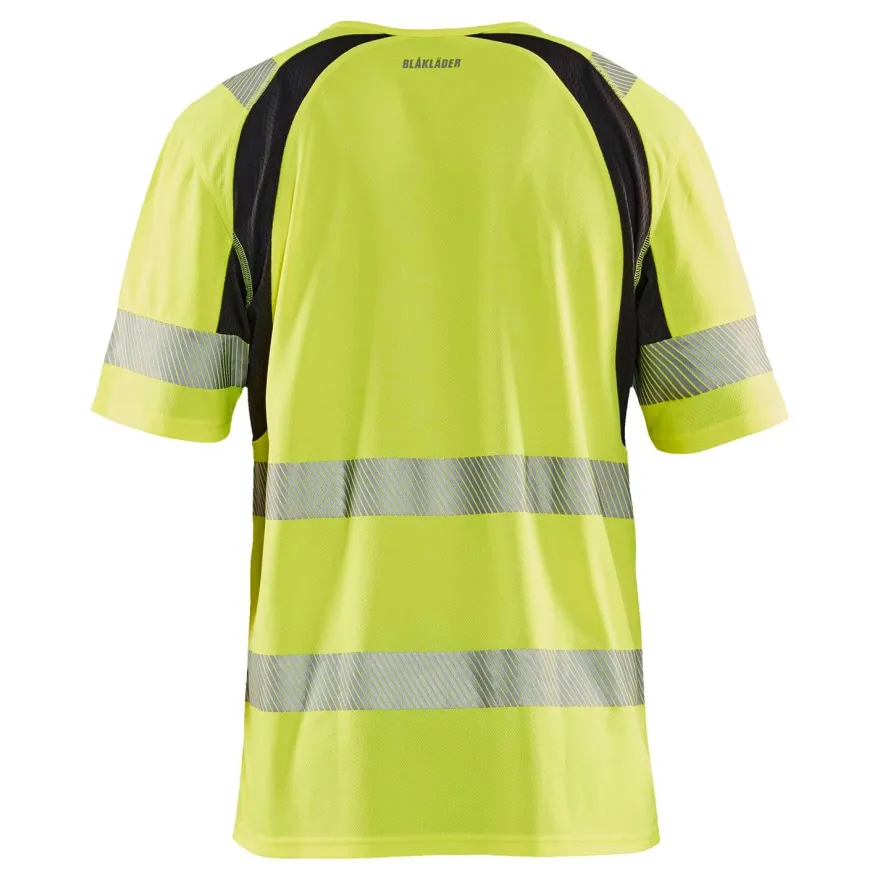 T-paita Blåkläder 3397 Highvis, huomiokeltainen/musta