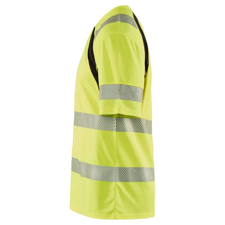 T-paita Blåkläder 3397 Highvis, huomiokeltainen/musta