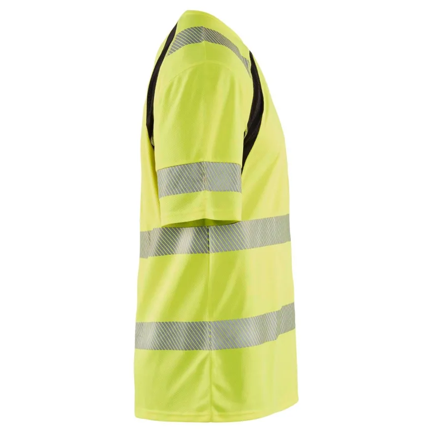 T-paita Blåkläder 3397 Highvis, huomiokeltainen/musta