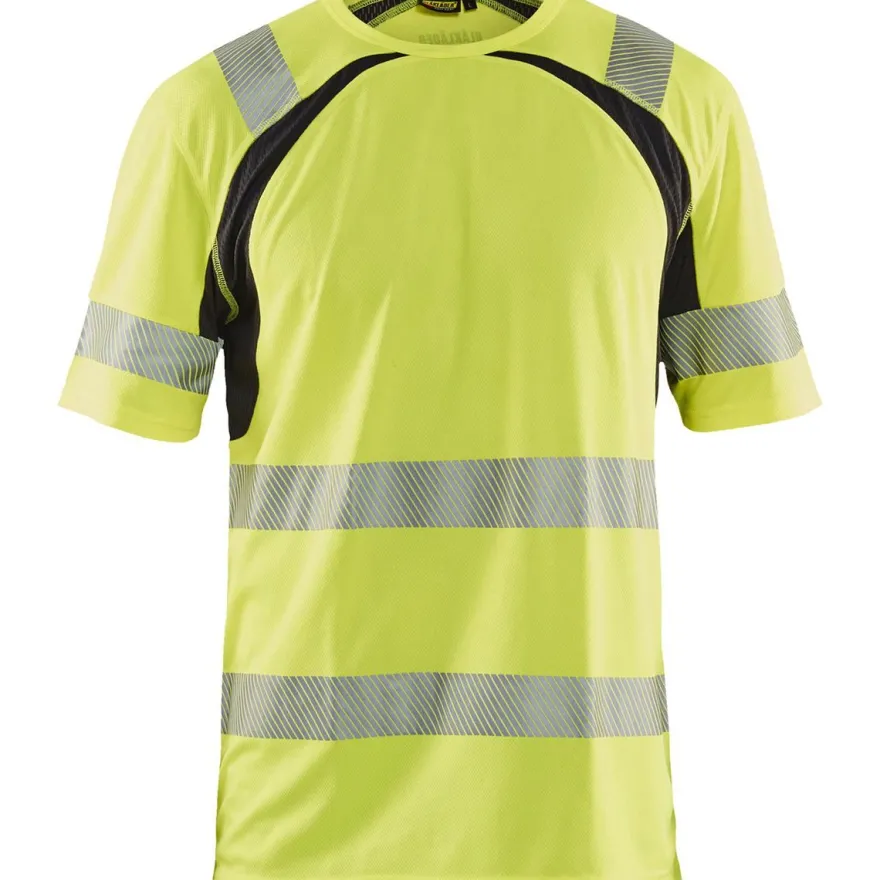 T-paita Blåkläder 3397 Highvis, huomiokeltainen/musta