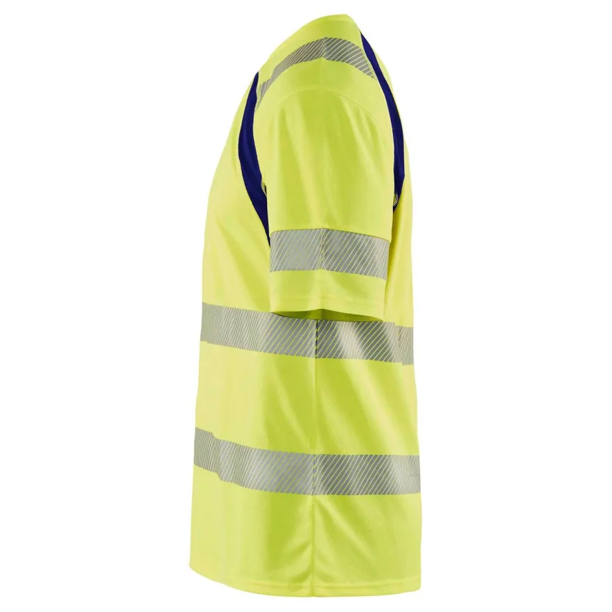 T-paita Blåkläder 3397 Highvis, huomiokeltainen/sininen
