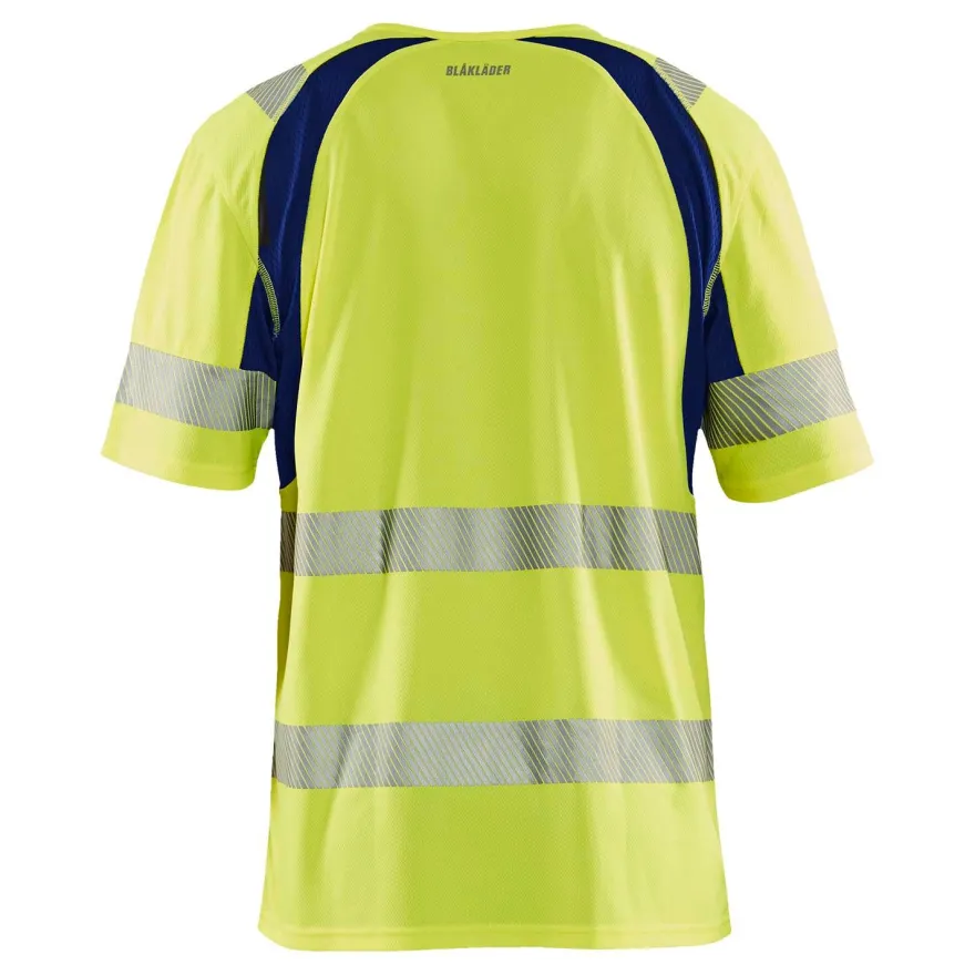T-paita Blåkläder 3397 Highvis, huomiokeltainen/sininen