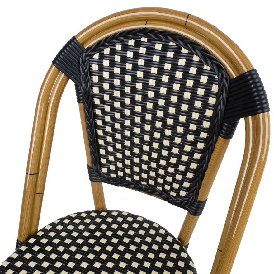 Tuoli Home4you Bambus, 47x58x88cm, musta