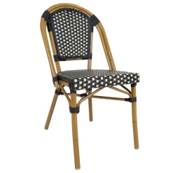 Tuoli Home4you Bambus, 47x58x88cm, musta