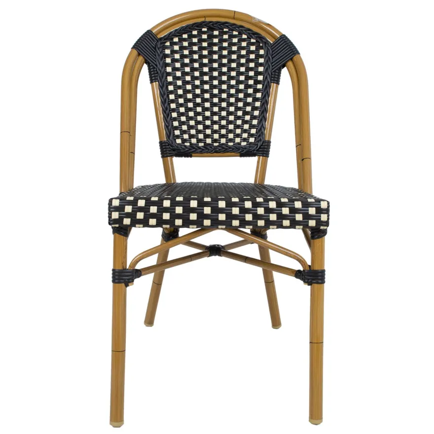Tuoli Home4you Bambus, 47x58x88cm, musta