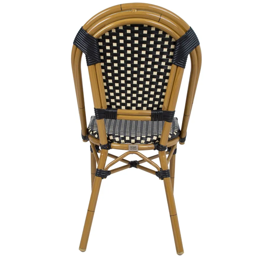 Tuoli Home4you Bambus, 47x58x88cm, musta