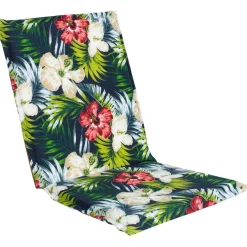 Tuolin pehmuste Home4You SUMMER kukkakuosi 42x90x3 cm, tumma kukkakuosi, monivärinen