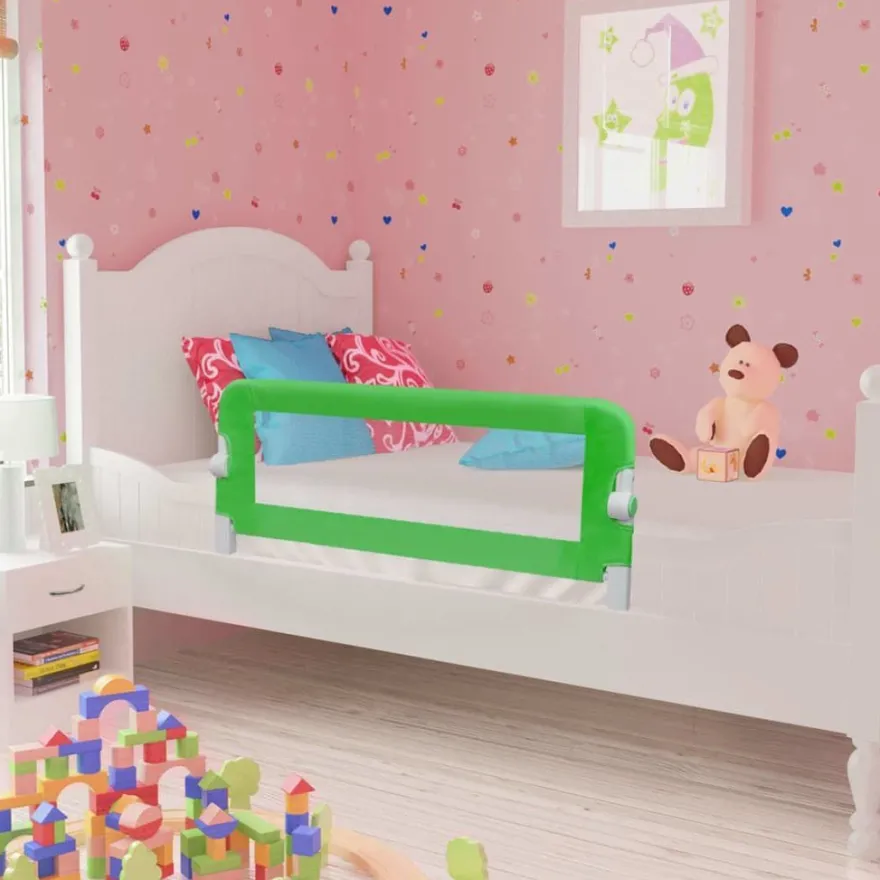 Turvalaita sänkyyn 2 kpl vihreä 102x42 cm