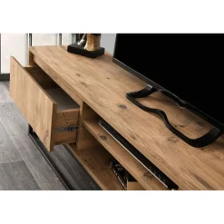TV-taso Linento Furniture Belinda 180 mänty/musta