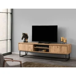 TV-taso Linento Furniture Belinda 180 mänty/musta