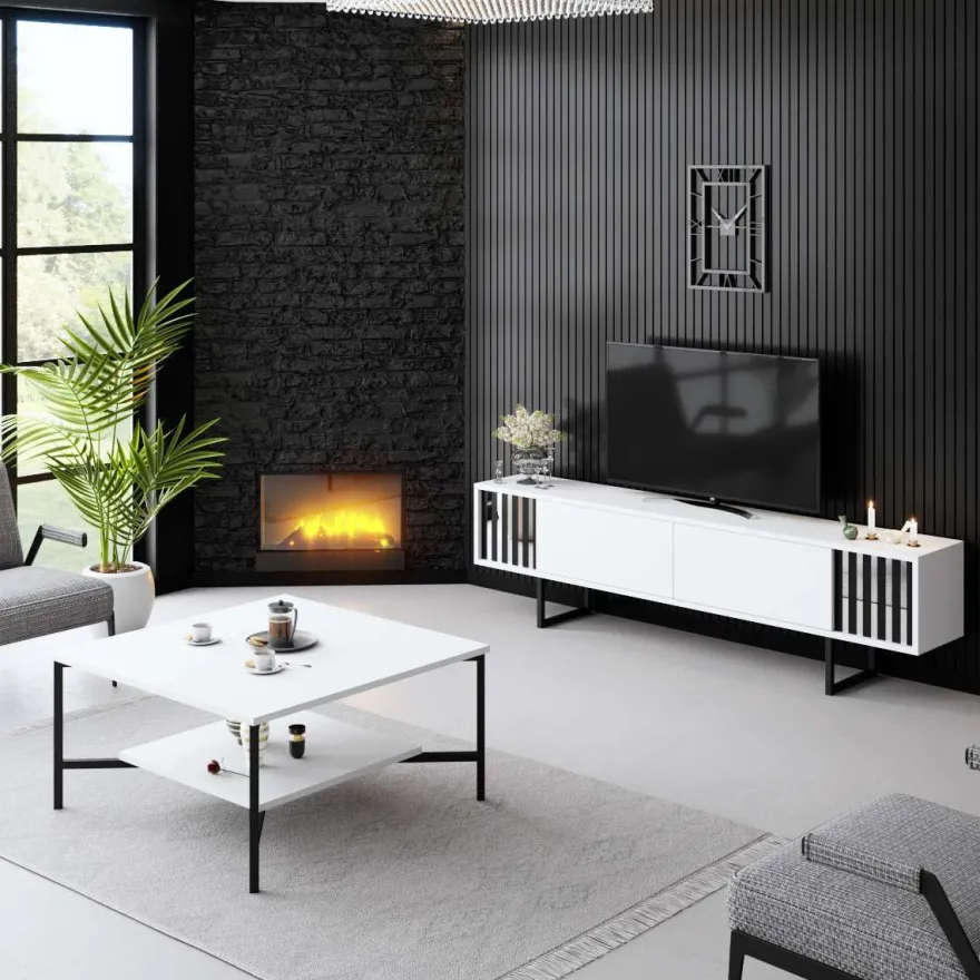TV-taso Linento Furniture Chrome Line, 180cm