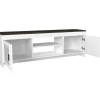 TV-taso Linento Furniture Done, valkoinen/tummanruskea
