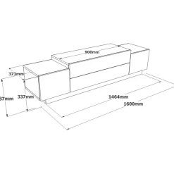 TV-taso Linento Furniture FD1, harmaa/pronssi