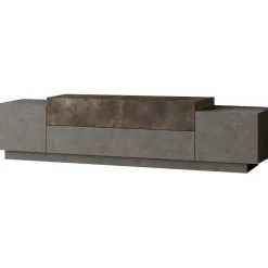TV-taso Linento Furniture FD1, harmaa/pronssi