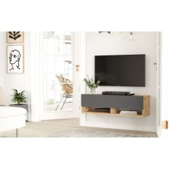 TV-taso Linento Furniture FR13, ruskea/harmaa