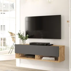 TV-taso Linento Furniture FR13, ruskea/harmaa