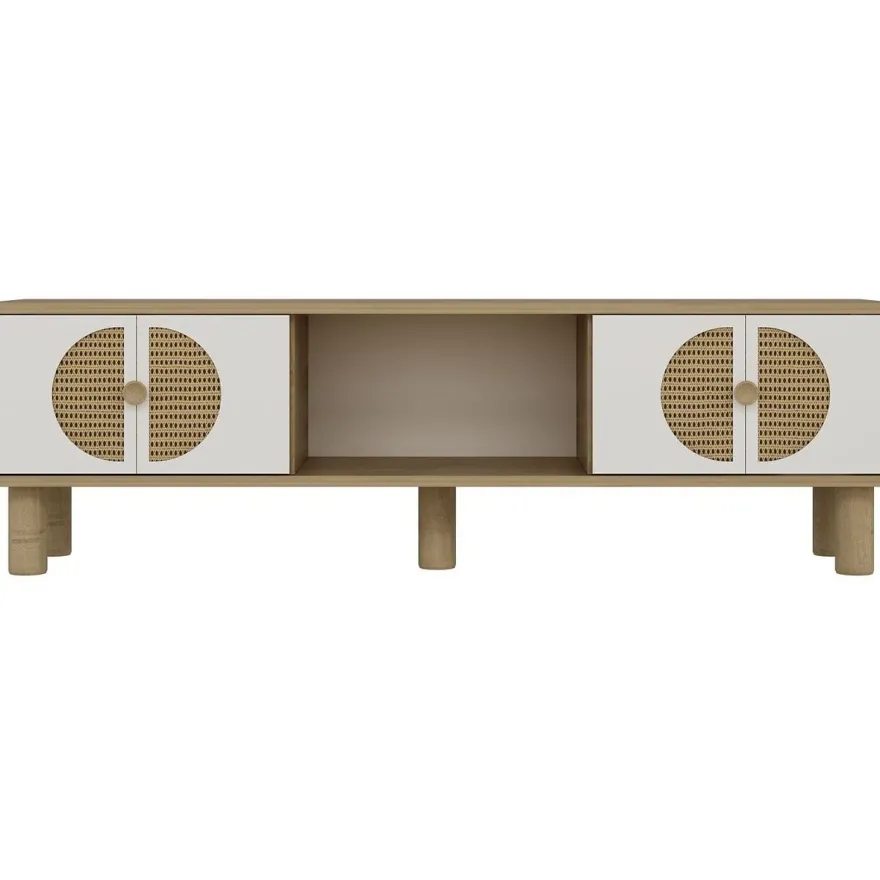 TV-taso Linento Furniture Inci Bohem, 150cm, valkoinen/ruskea