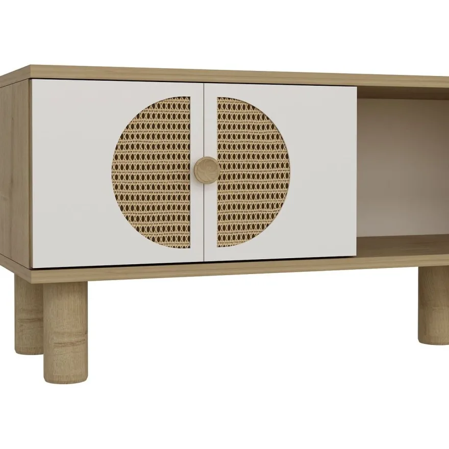 TV-taso Linento Furniture Inci Bohem, 150cm, valkoinen/ruskea