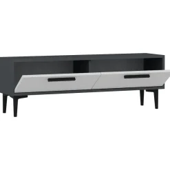 TV-taso Linento Furniture Leni, antrasiitti/valkoinen