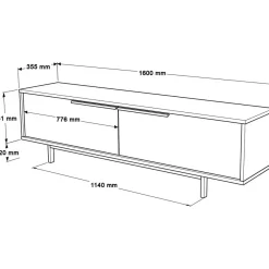 TV-taso Linento Furniture ON1, eri värejä