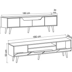 TV-taso Linento Furniture Roma 180, leveys 180cm
