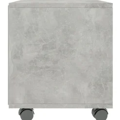Tv-taso rullapyörillä betoninharmaa 90x35x35 cm lastulevy